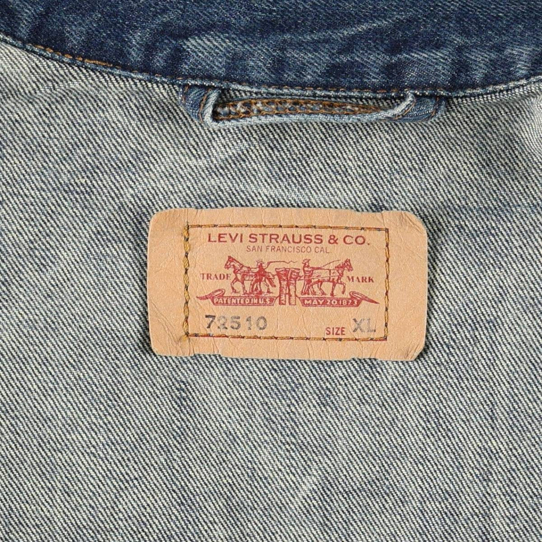 Levi's 72510 Denim Jacket (Men's Size XL) unclear blue type Vintage Second Hand