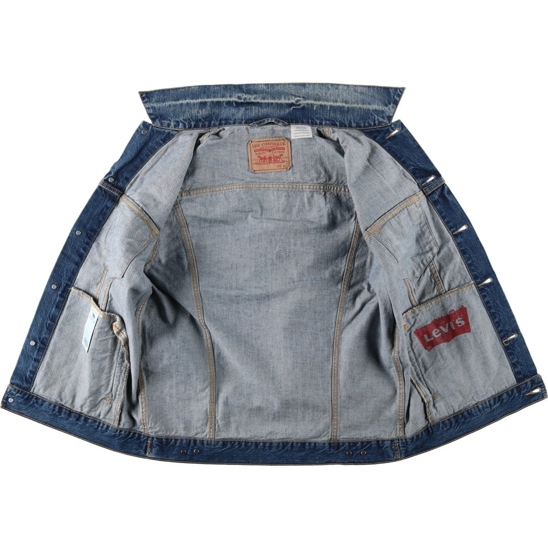 Levi's denim jacket, denim jacket, men's size L cotton blue type Vintage Second Hand