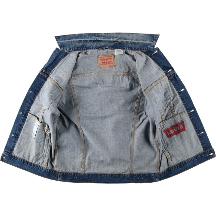 Levi's denim jacket, denim jacket, men's size L cotton blue type Vintage Second Hand