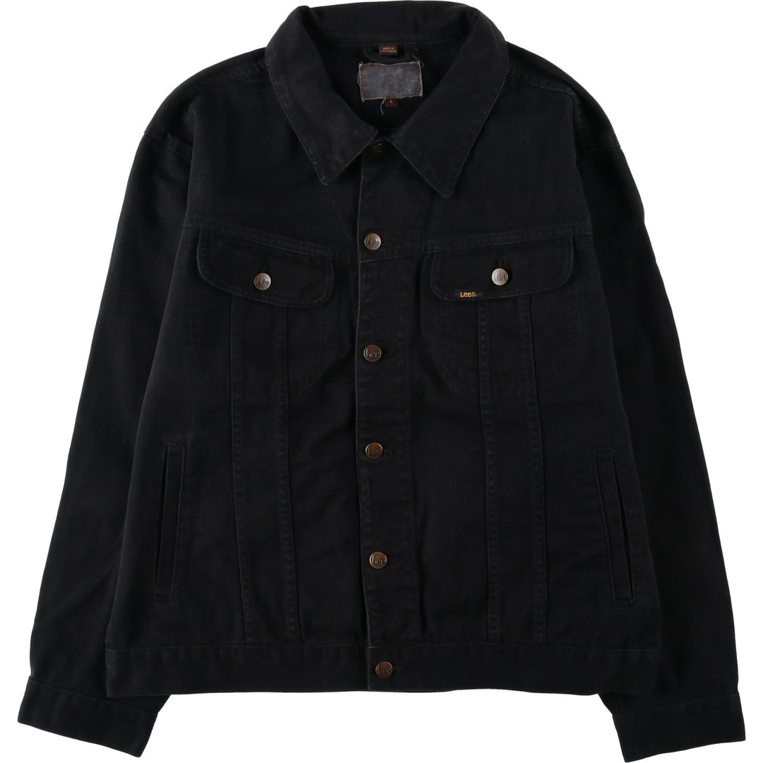 90s-00'S Lee Black Denim Jacket (Men's Size L, equivalent) Vintage cotton black type Vintage Second Hand