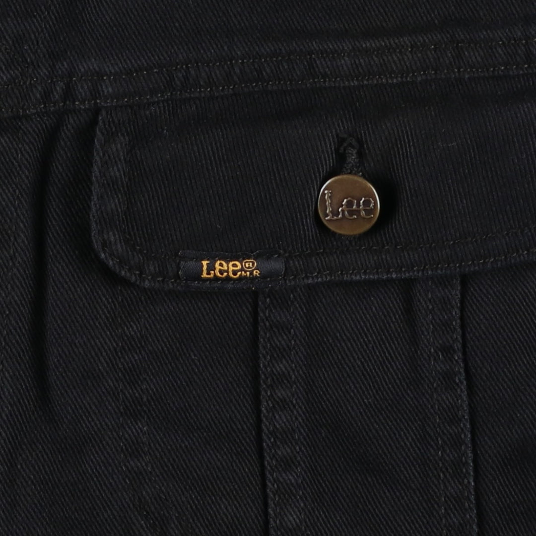 90s-00'S Lee Black Denim Jacket (Men's Size L, equivalent) Vintage cotton black type Vintage Second Hand