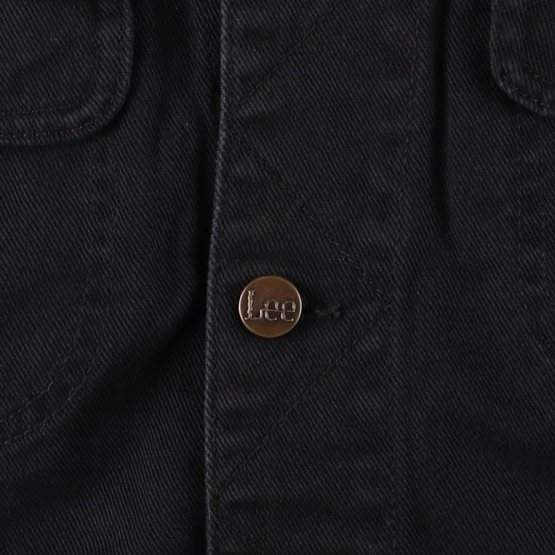 90s-00'S Lee Black Denim Jacket (Men's Size L, equivalent) Vintage cotton black type Vintage Second Hand