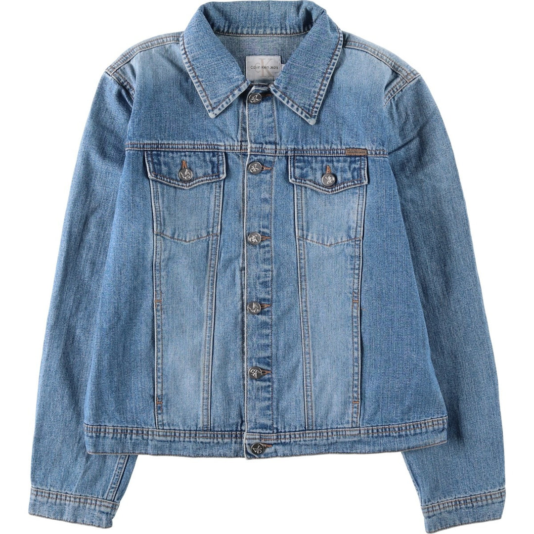 1990'S Calvin Klein Jeans Denim Jacket (Men's Size L equivalent) Vintage cotton blue type Vintage Second Hand