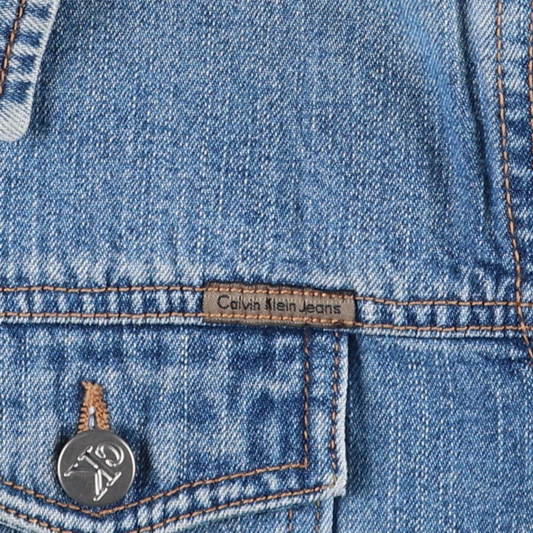 1990'S Calvin Klein Jeans Denim Jacket (Men's Size L equivalent) Vintage cotton blue type Vintage Second Hand