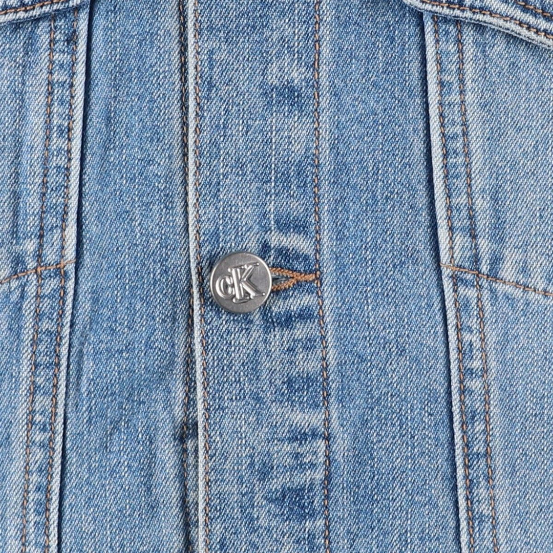 1990'S Calvin Klein Jeans Denim Jacket (Men's Size L equivalent) Vintage cotton blue type Vintage Second Hand