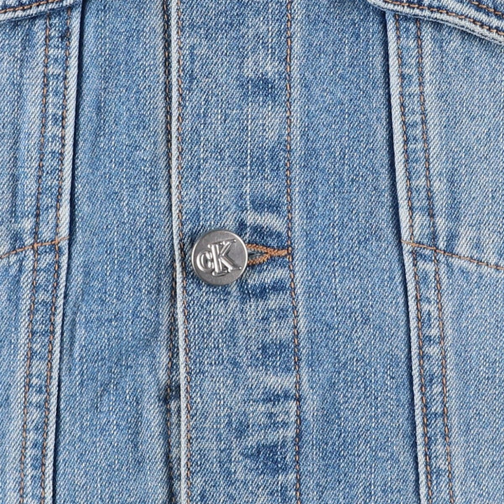 1990'S Calvin Klein Jeans Denim Jacket (Men's Size L equivalent) Vintage cotton blue type Vintage Second Hand