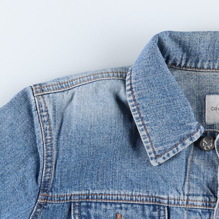 1990'S Calvin Klein Jeans Denim Jacket (Men's Size L equivalent) Vintage cotton blue type Vintage Second Hand