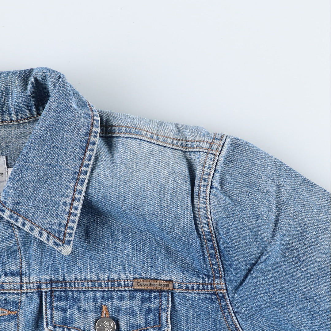 1990'S Calvin Klein Jeans Denim Jacket (Men's Size L equivalent) Vintage cotton blue type Vintage Second Hand