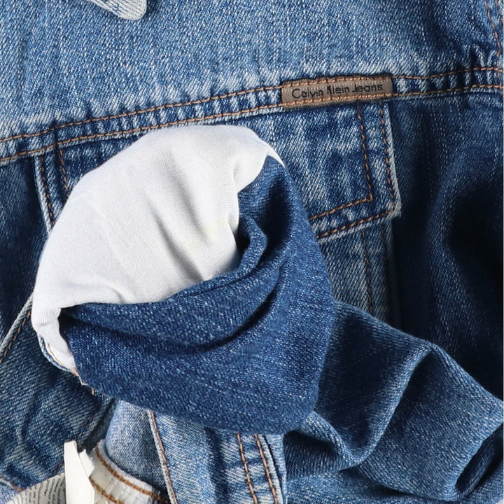 1990'S Calvin Klein Jeans Denim Jacket (Men's Size L equivalent) Vintage cotton blue type Vintage Second Hand