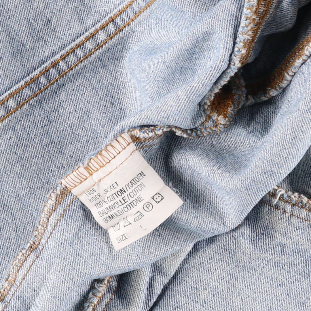 Vintage Lee Riders denim jacket from the 1980'S and 1990s, size L, men's size L. cotton blue type Vintage Second Hand