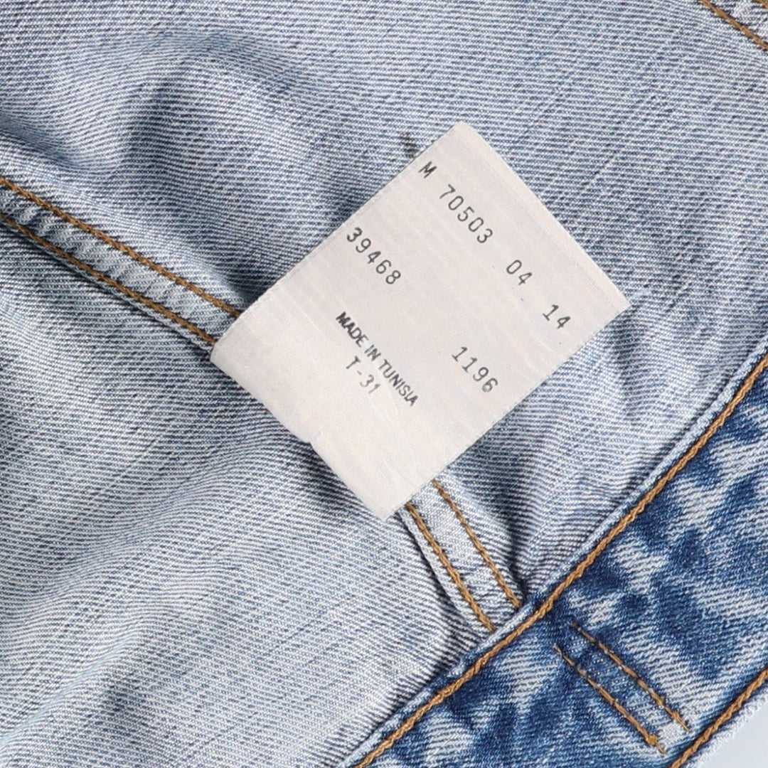 90'S Levi's 70503-0414 Denim Jacket, Men's Size Medium, Vintage cotton blue type Vintage Second Hand