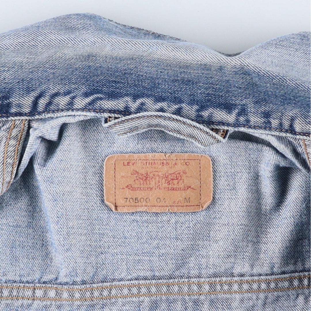 2000'S Levi's 70500-0401 Euro Model Denim Jacket, Men's Size Medium cotton blue type Vintage Second Hand