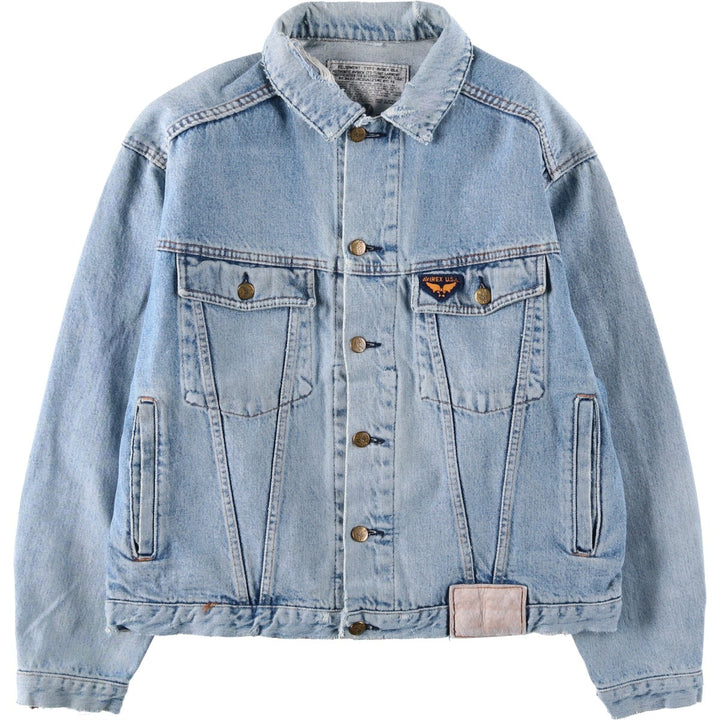 AVIREX denim jacket, men's size L equivalent, vintage. unclear blue type Vintage Second Hand