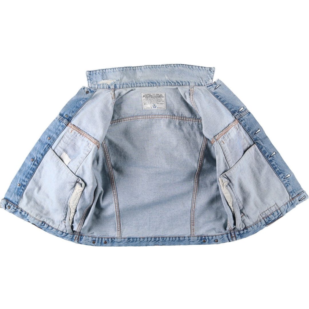 AVIREX denim jacket, men's size L equivalent, vintage. unclear blue type Vintage Second Hand