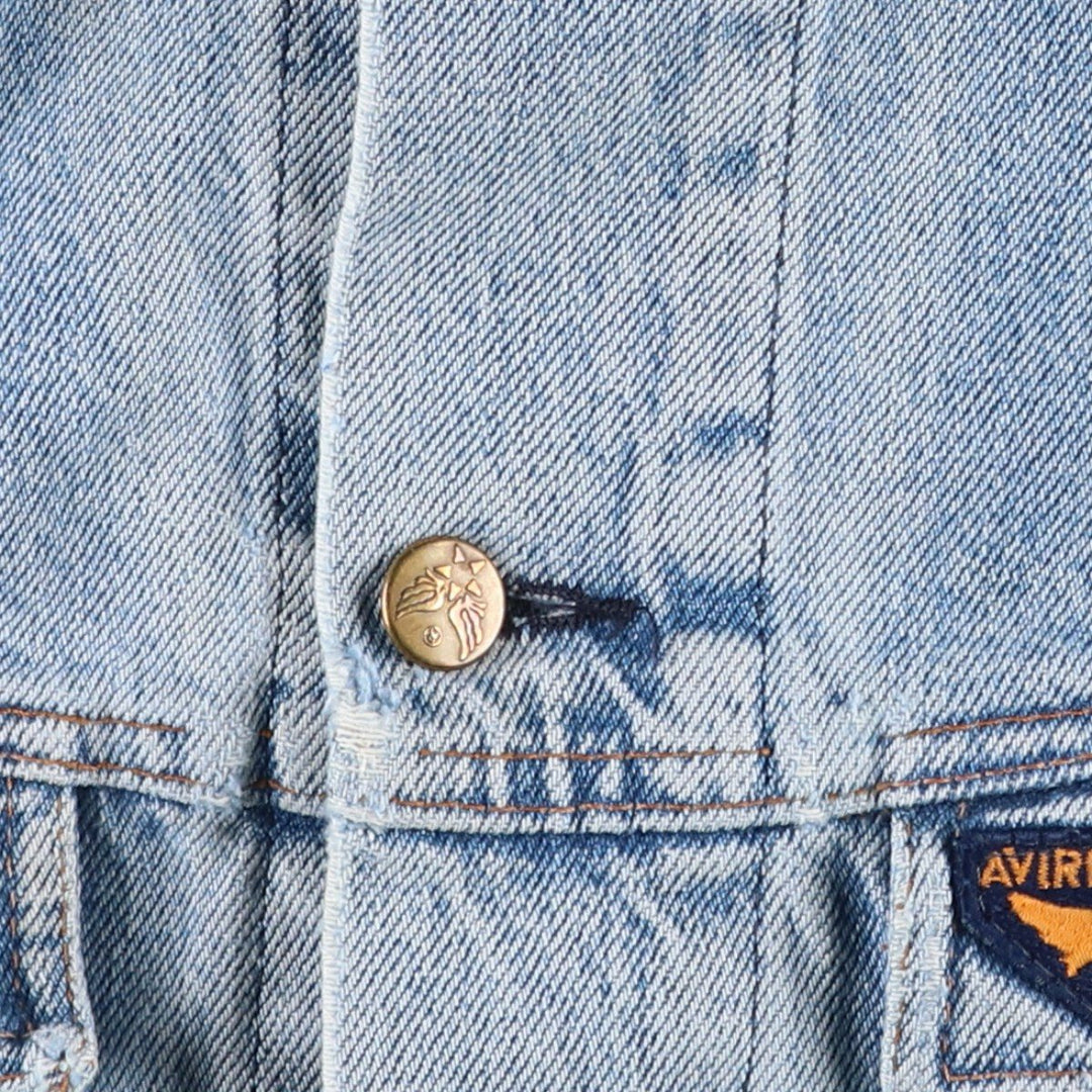 AVIREX denim jacket, men's size L equivalent, vintage. unclear blue type Vintage Second Hand