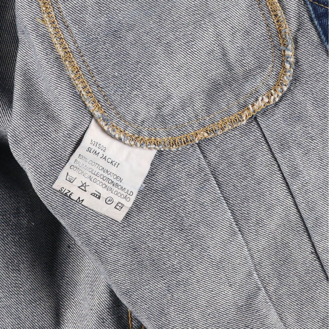 90'S Lee Slim Jacket Denim Jacket (Men's Size M equivalent) Vintage cotton blue type Vintage Second Hand