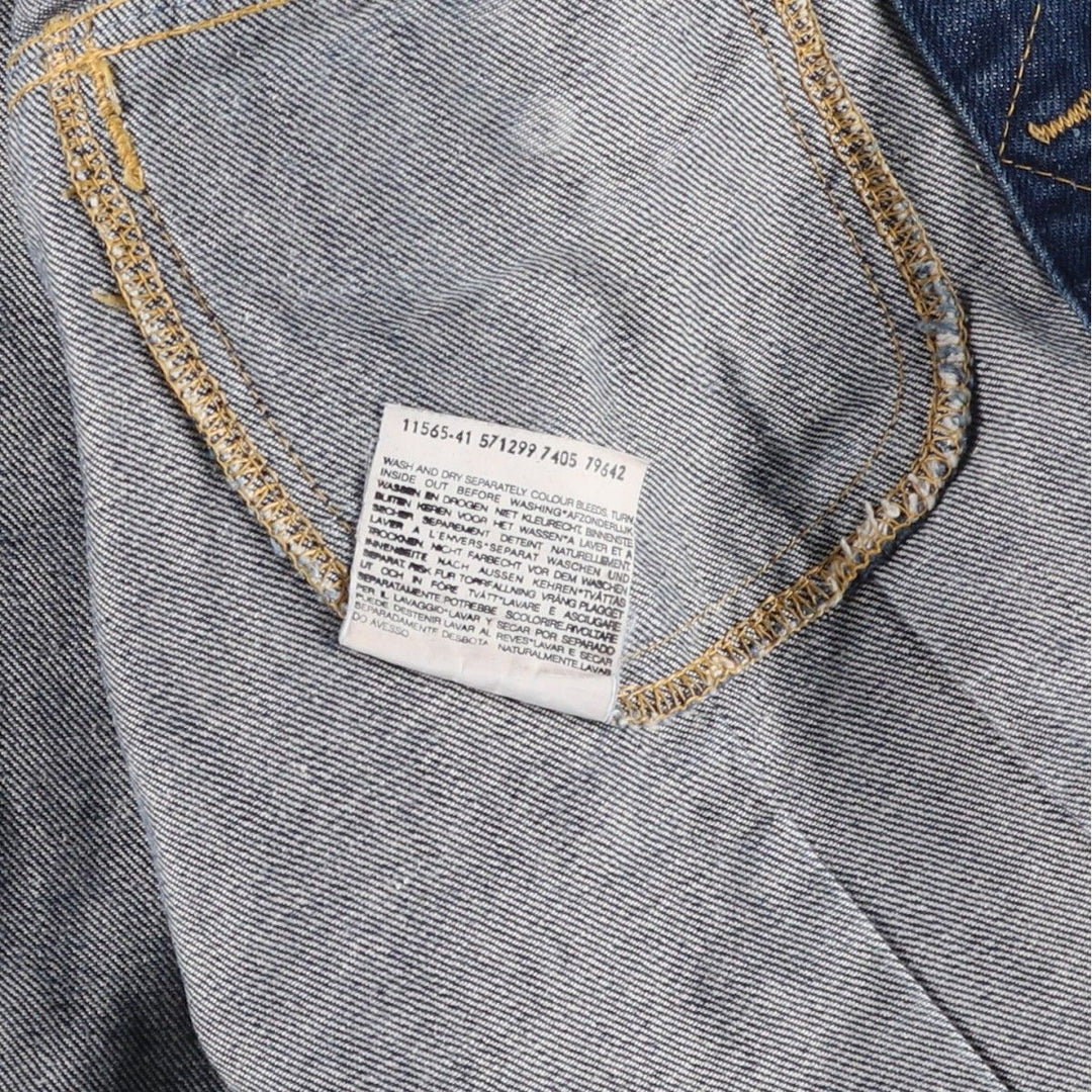 90'S Lee Slim Jacket Denim Jacket (Men's Size M equivalent) Vintage cotton blue type Vintage Second Hand
