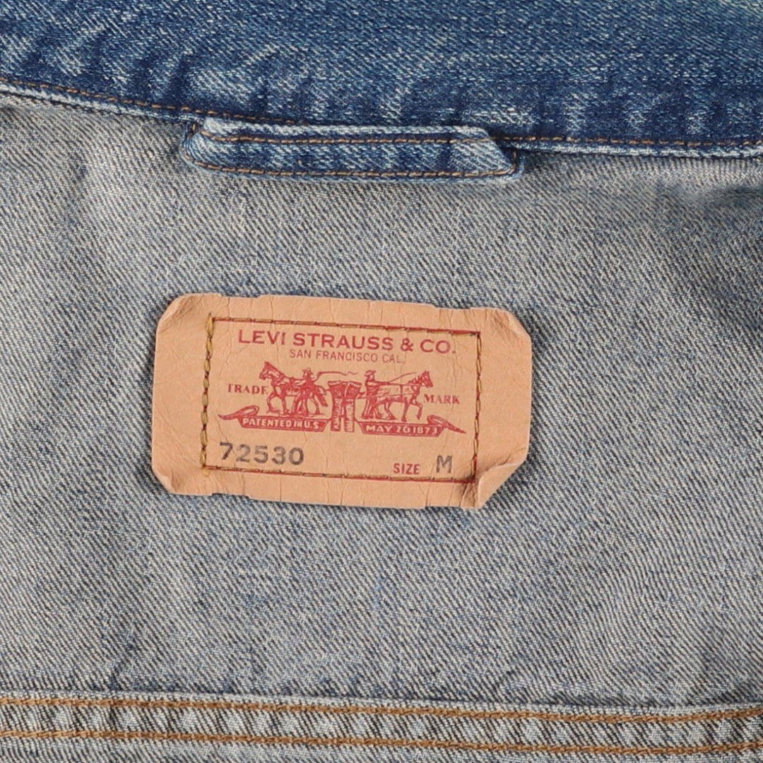 2000'S Levi's 72530-0030 Euro Model Denim Jacket (Men's Size M) cotton blue type Vintage Second Hand
