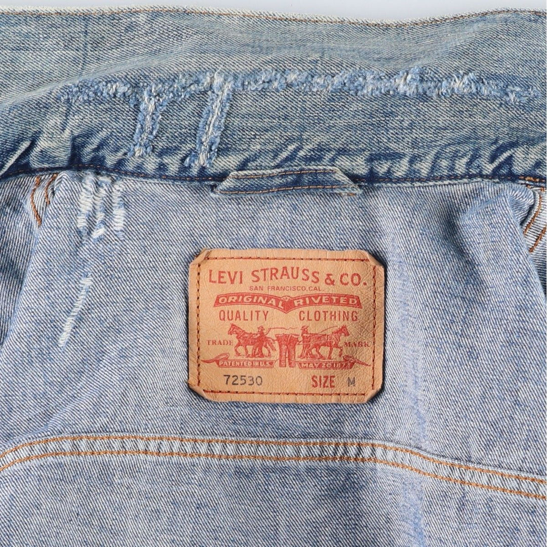 Levi's 72530-0050 Euro Model Denim Jacket (Men's Size M) cotton blue type Vintage Second Hand