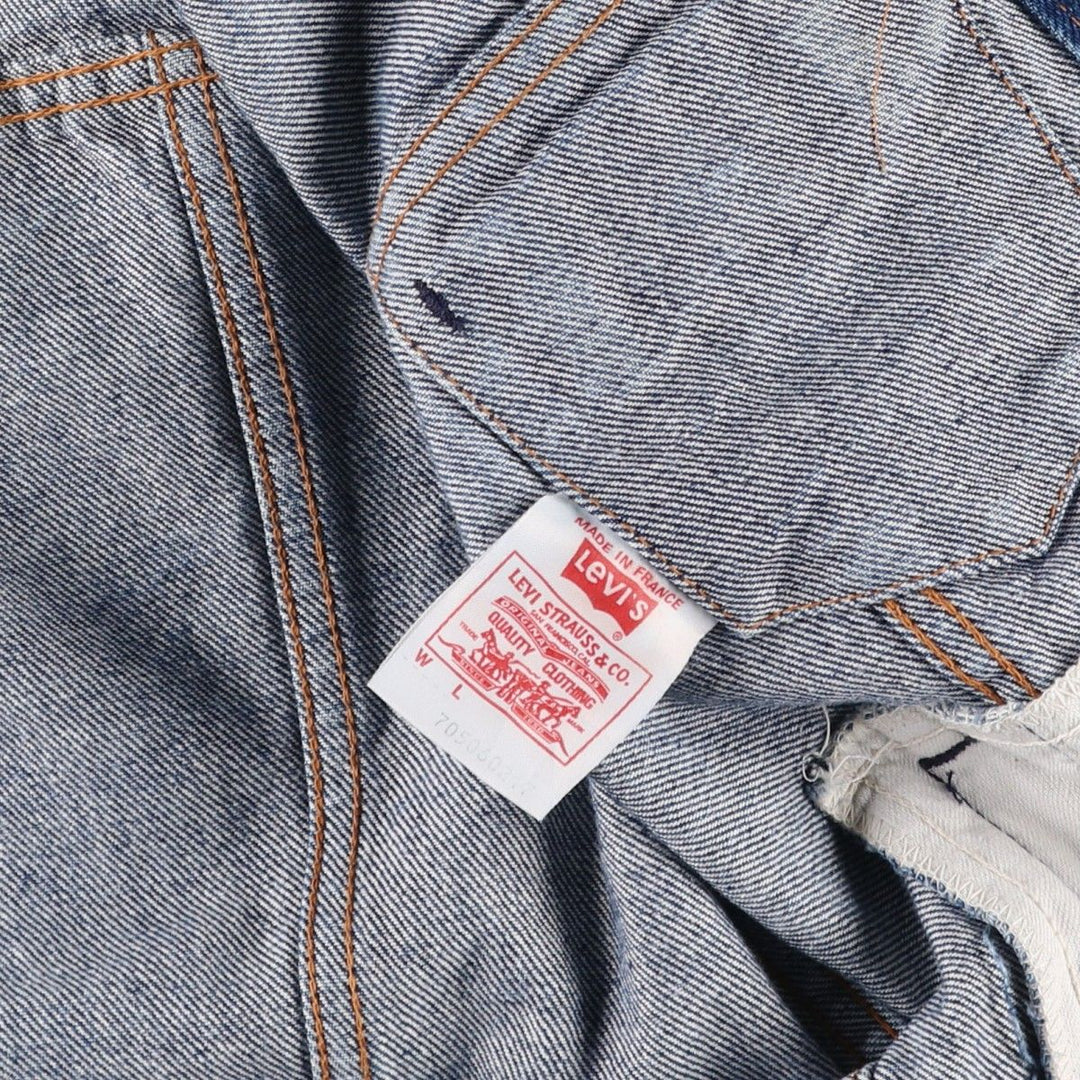 80s-90'S Levi's 70506-0217 Euro Model Denim Jacket, Made in France, Men's Size XS (Equivalent), Vintage cotton blue type Vintage Second Hand