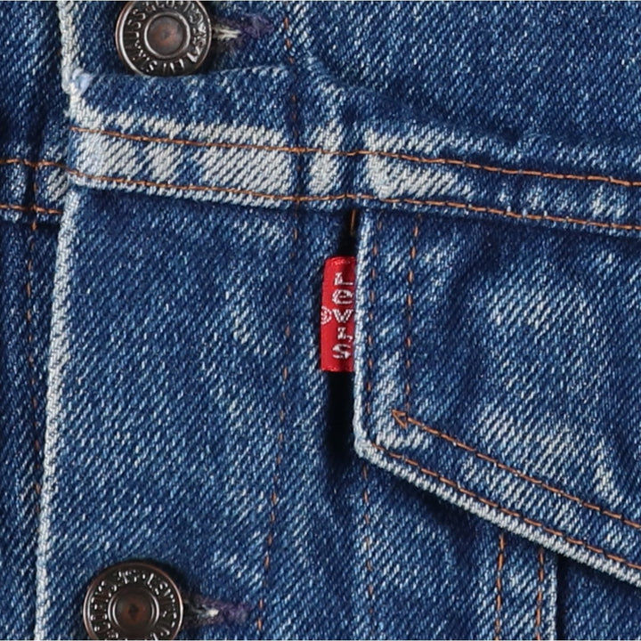 80s-90'S Levi's 70506-0217 Euro Model Denim Jacket, Made in France, Men's Size XS (Equivalent), Vintage cotton blue type Vintage Second Hand