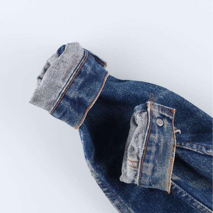 80s-90'S Levi's 70506-0217 Euro Model Denim Jacket, Made in France, Men's Size XS (Equivalent), Vintage cotton blue type Vintage Second Hand