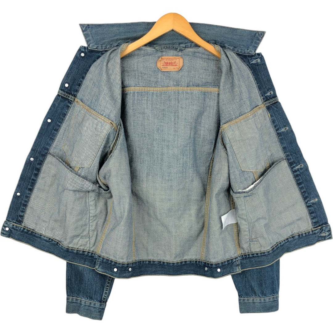 2000'S Levi's 70550-0439 Euro Model Denim Jacket, Men's Size L cotton blue type Vintage Second Hand