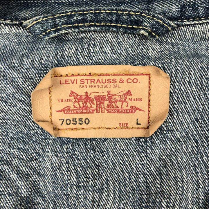2000'S Levi's 70550-0439 Euro Model Denim Jacket, Men's Size L cotton blue type Vintage Second Hand