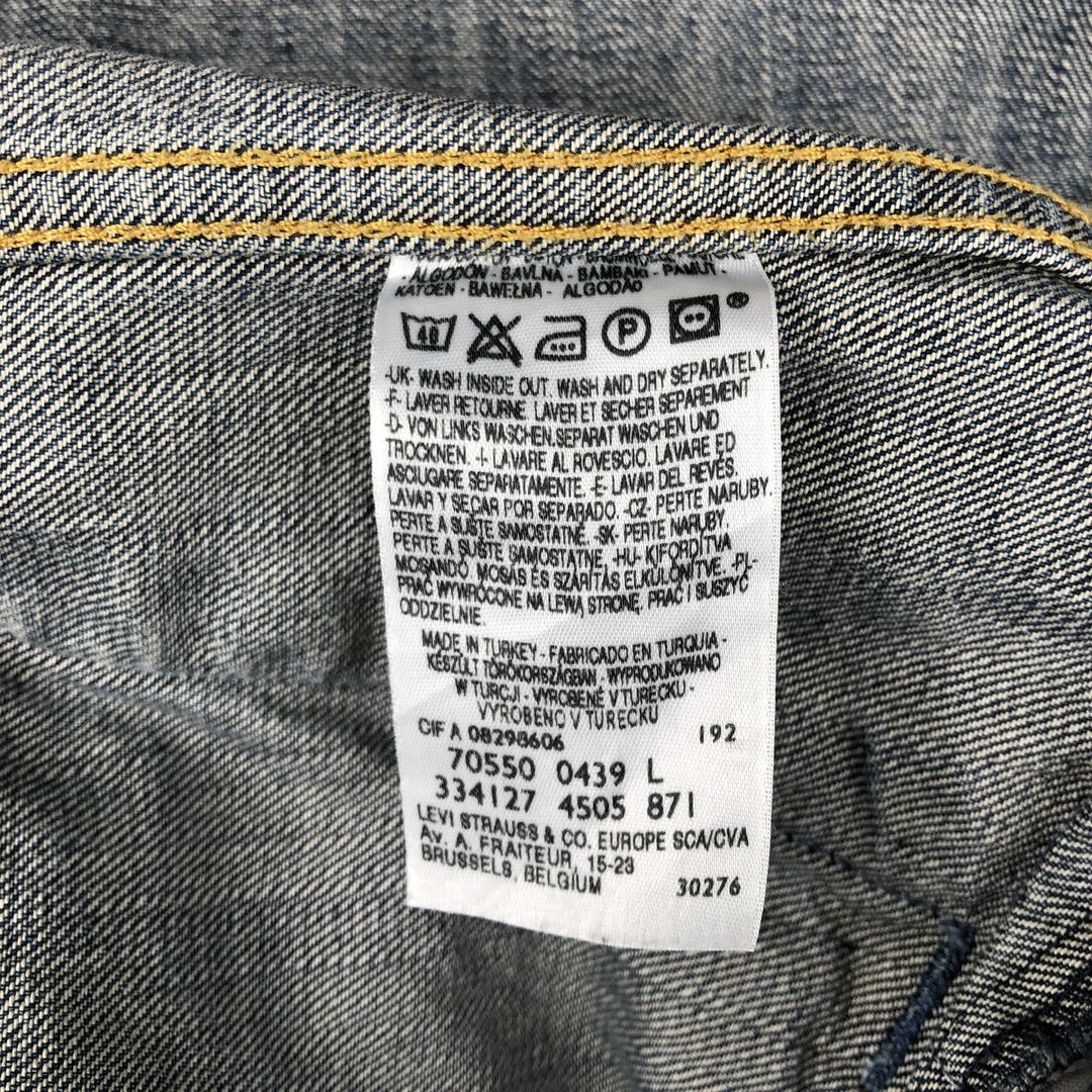 2000'S Levi's 70550-0439 Euro Model Denim Jacket, Men's Size L cotton blue type Vintage Second Hand