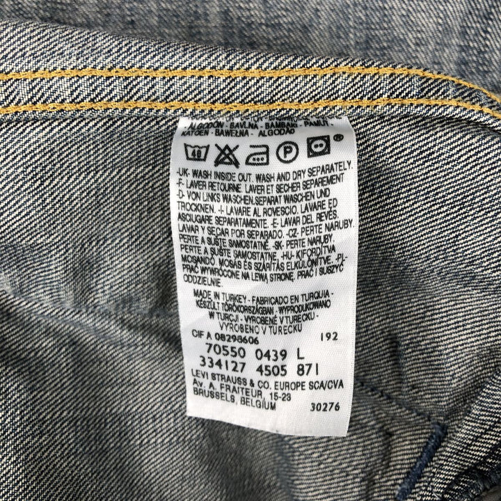 2000'S Levi's 70550-0439 Euro Model Denim Jacket, Men's Size L cotton blue type Vintage Second Hand