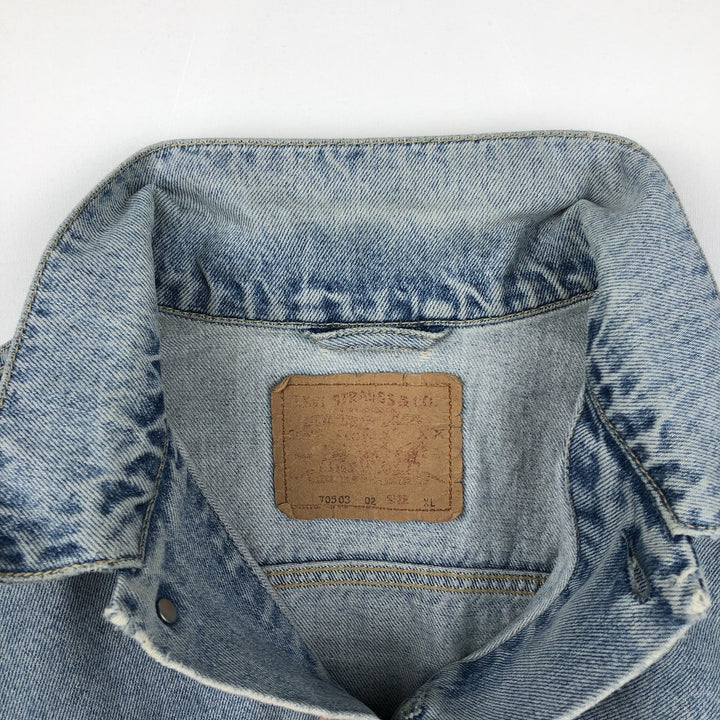 1990'S Levi's 70503-0211 Euro Model Denim Jacket (Men's XL equivalent) Vintage cotton blue type Vintage Second Hand