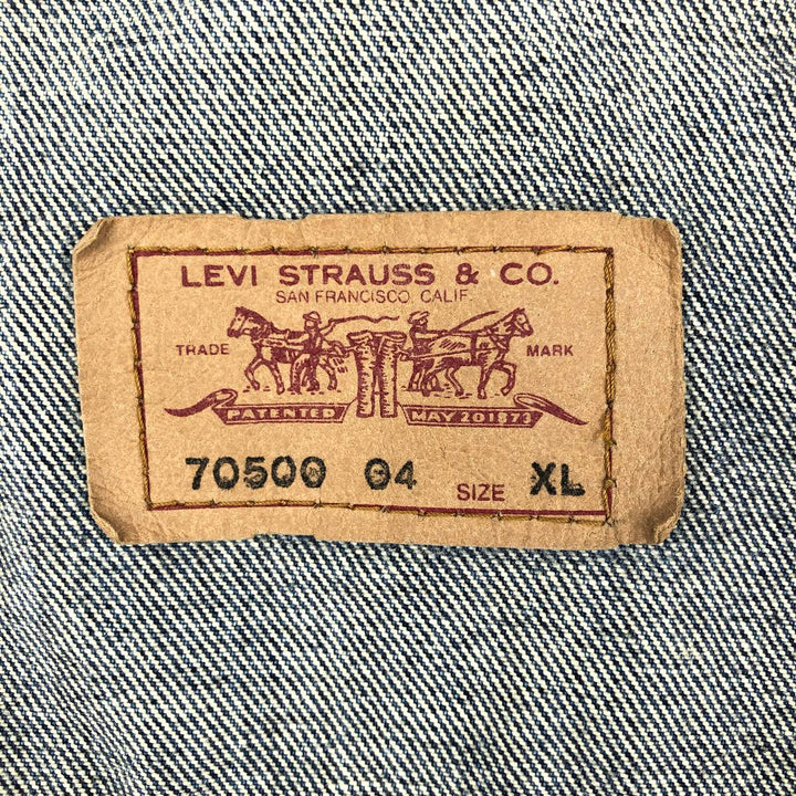 1990'S Levi's 70500-0489 Euro Model Denim Jacket (Men's XL equivalent) Vintage cotton blue type Vintage Second Hand