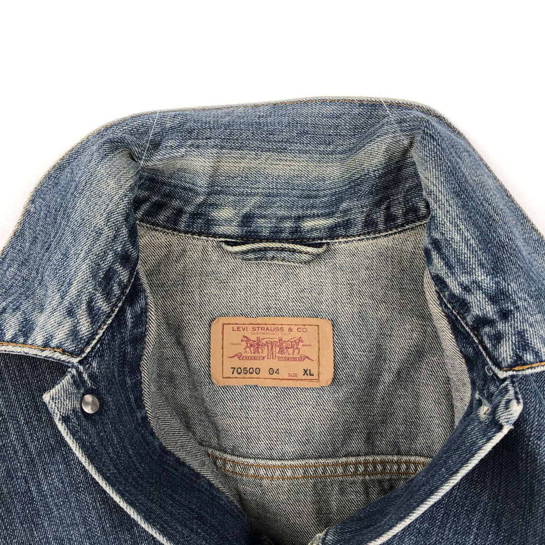 1990'S Levi's 70500-0489 Euro Model Denim Jacket (Men's XL equivalent) Vintage cotton blue type Vintage Second Hand