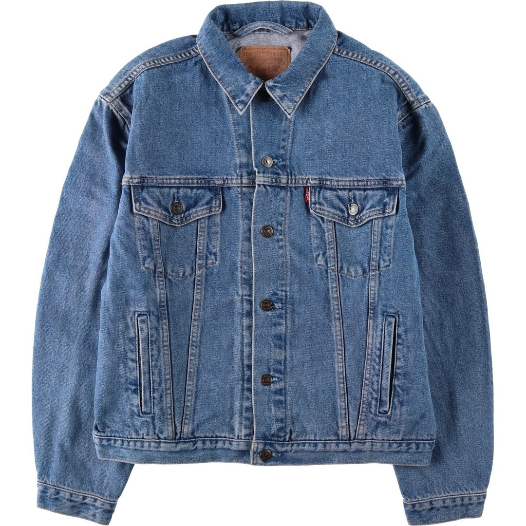 90'S Levi's 70503-0214 Euro Model Denim Jacket, Men's Size L, Vintage cotton blue type Vintage Second Hand