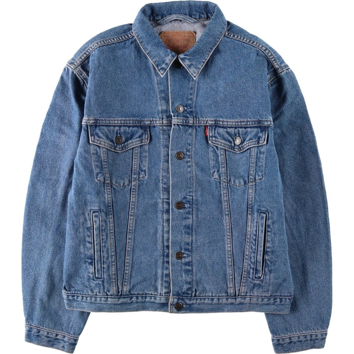 90'S Levi's 70503-0214 Euro Model Denim Jacket, Men's Size L, Vintage cotton blue type Vintage Second Hand