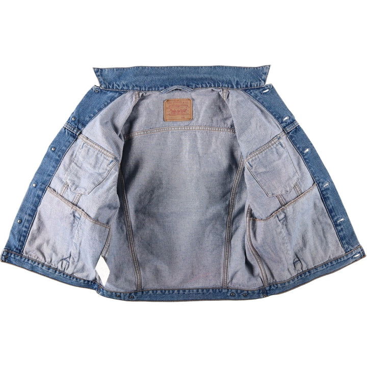 90'S Levi's 70503-0214 Euro Model Denim Jacket, Men's Size L, Vintage cotton blue type Vintage Second Hand