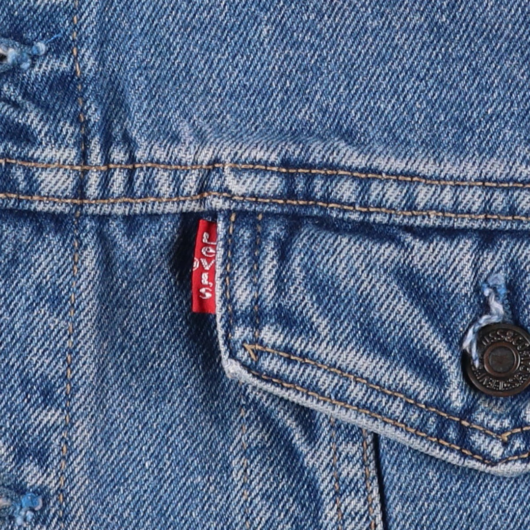 90'S Levi's 70503-0214 Euro Model Denim Jacket, Men's Size L, Vintage cotton blue type Vintage Second Hand