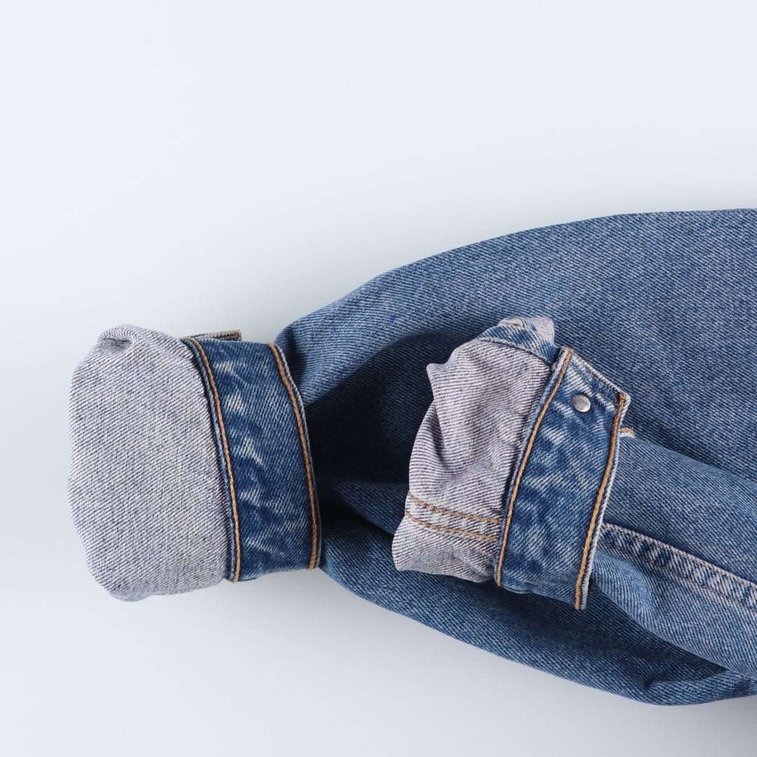 90'S Levi's 70503-0214 Euro Model Denim Jacket, Men's Size L, Vintage cotton blue type Vintage Second Hand