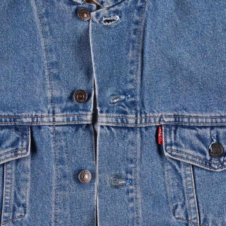 90'S Levi's 70503-0214 Euro Model Denim Jacket, Men's Size L, Vintage cotton blue type Vintage Second Hand