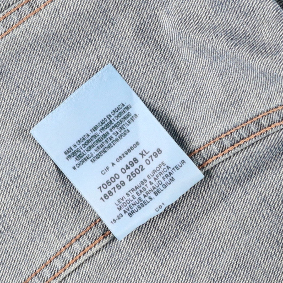 2000'S Levi's 70500-0498 Euro Model Denim Jacket (Men's XL equivalent) cotton blue type Vintage Second Hand