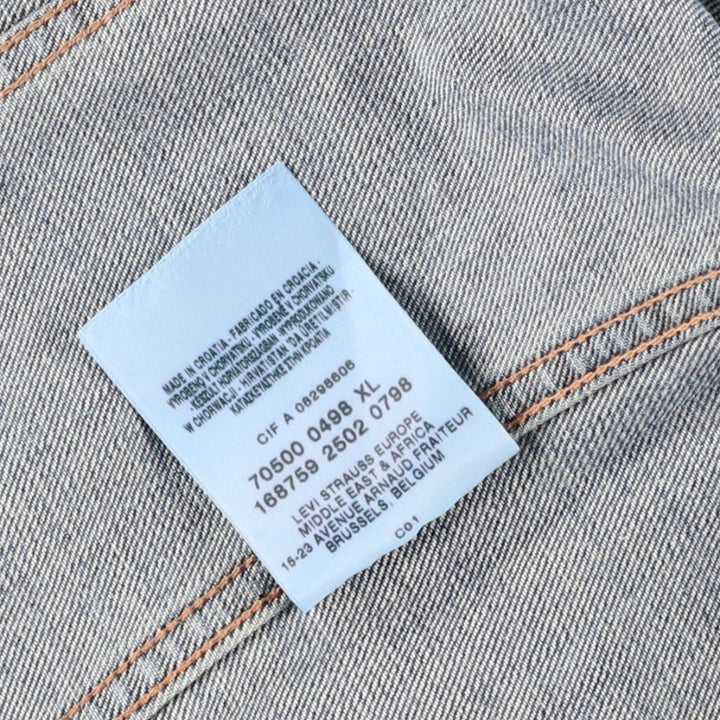 2000'S Levi's 70500-0498 Euro Model Denim Jacket (Men's XL equivalent) cotton blue type Vintage Second Hand