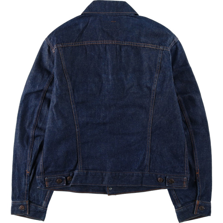 Dark navy ~90'S Levi's 70506-0217 denim jacket, made in Canada, men's size L equivalent, vintage. cotton navy blue type Vintage Second Hand