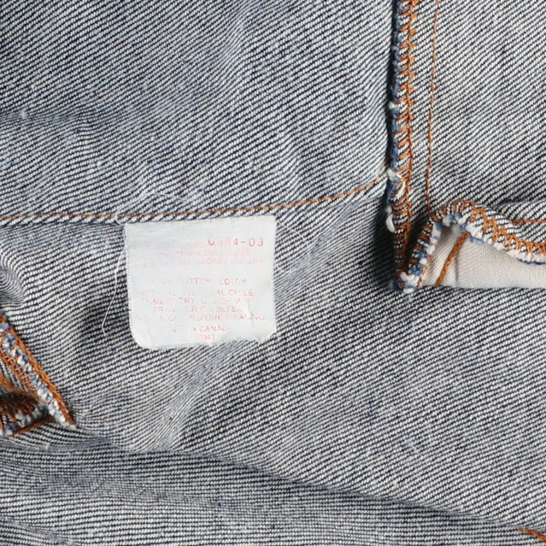 Dark navy ~90'S Levi's 70506-0217 denim jacket, made in Canada, men's size L equivalent, vintage. cotton navy blue type Vintage Second Hand