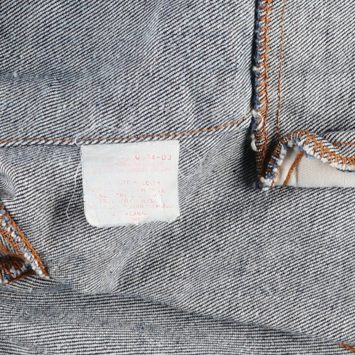 Dark navy ~90'S Levi's 70506-0217 denim jacket, made in Canada, men's size L equivalent, vintage. cotton navy blue type Vintage Second Hand