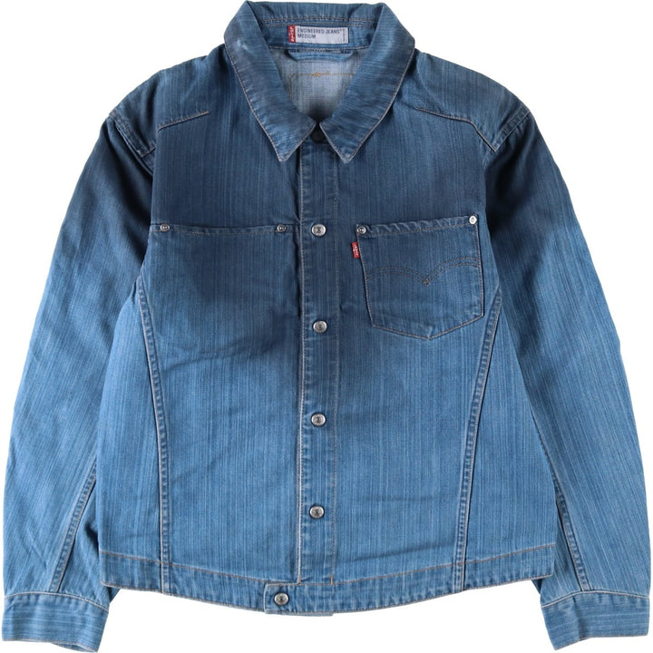 2000'S Levi's ENGINEERED 70100-0940 Euro Model Denim Jacket, Men's Size M (approx.) cotton blue type Vintage Second Hand