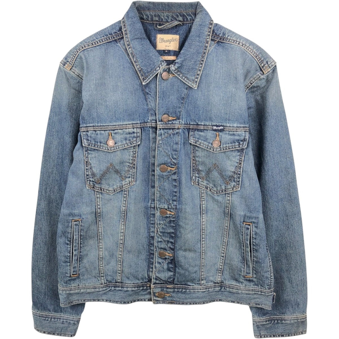 Wrangler CASUAL denim jacket (men's size XL) cotton blue type Vintage Second Hand