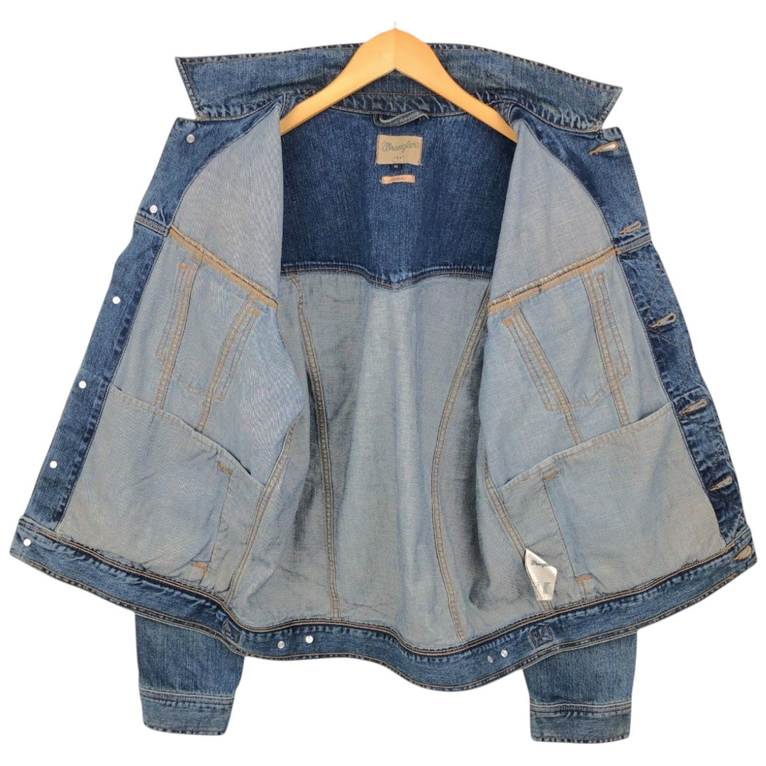 Wrangler CASUAL denim jacket (men's size XL) cotton blue type Vintage Second Hand
