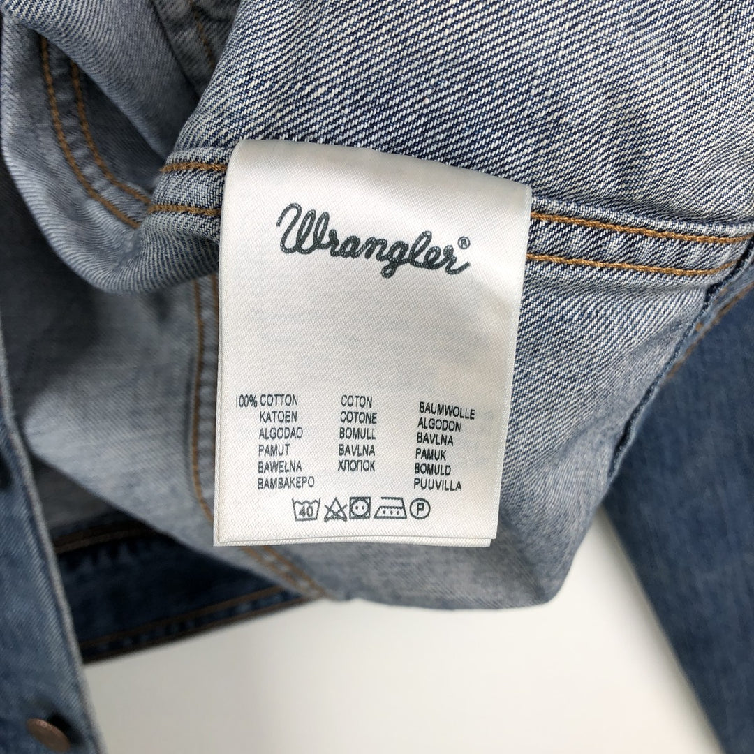 Wrangler CASUAL denim jacket (men's size XL) cotton blue type Vintage Second Hand