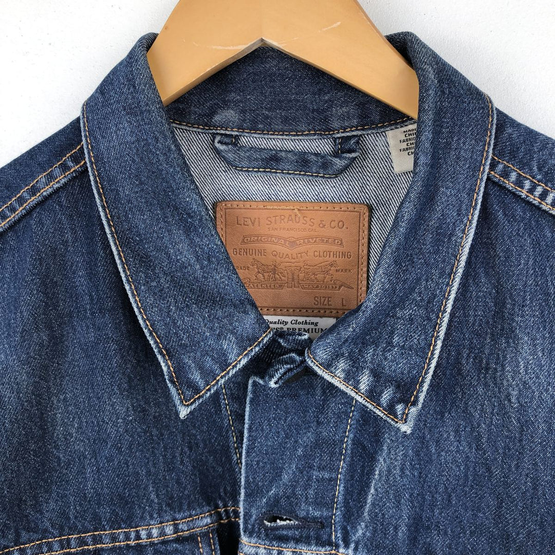 Levi's PREMIUM denim jacket (men's size L equivalent) cotton blue type Vintage Second Hand