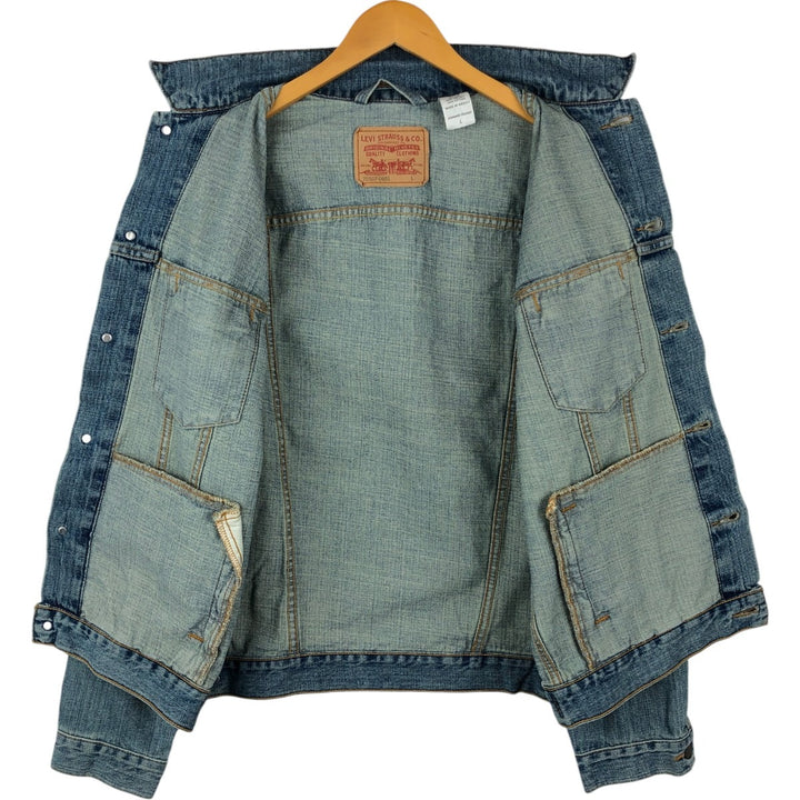 2000'S Levi's 70507-0601 Denim Jacket, Men's Size L cotton Blue type light blue Vintage Second Hand